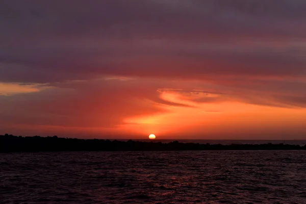 Sonnenuntergang Vor Der Küste Floridas — Stockfoto