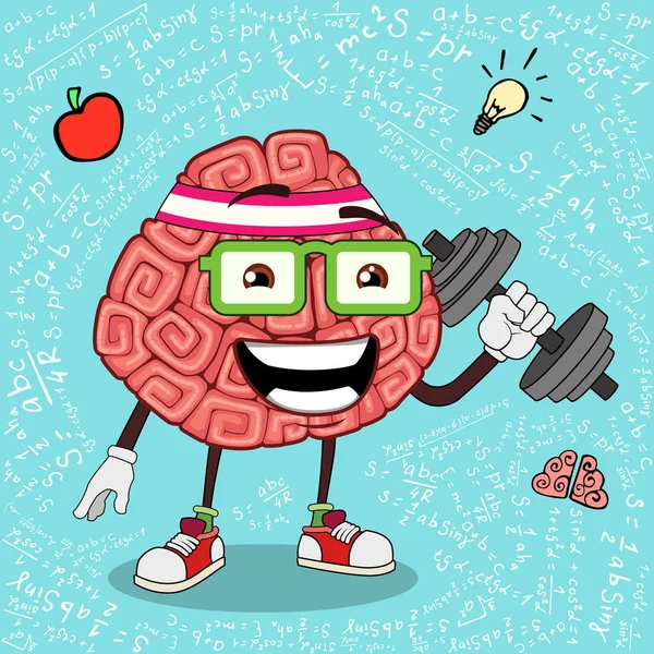 Brain Sporting Vector Illustration — Stock Vector