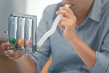 Triballs Teşvik Spirometer Threeflow Solunum Egzersiz normal derin nefes egzersizleri gerçekleştirmek için.
