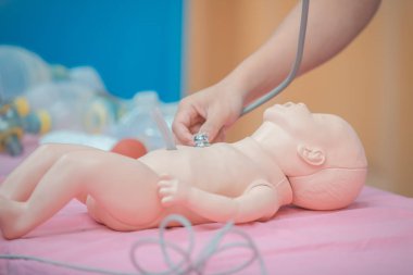 Tıp öğrencileri bebek modelinde hayat kurtarmak için eğitim alıyor.