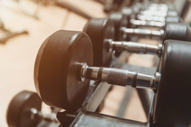 Fitness salonunda fitness ekipmanları