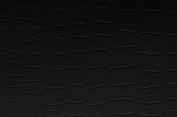 Кожа Крокодила Черный Кожаный Фон Текстуры Лицензионные Стоковые Фото