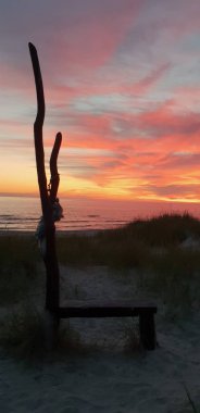 Baltık Denizi Beach ağaçtan yapılmış tezgah
