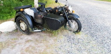 Hala kadar antika ayakta benzersiz eski motosiklet