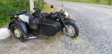 Hala kadar antika ayakta benzersiz eski motosiklet