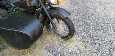 Hala kadar antika ayakta benzersiz eski motosiklet