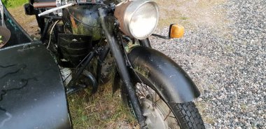 Hala kadar antika ayakta benzersiz eski motosiklet