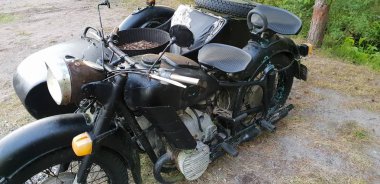 Hala kadar antika ayakta benzersiz eski motosiklet