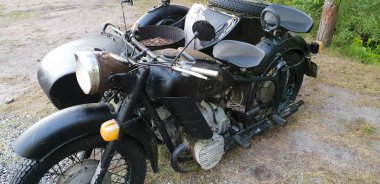 Hala kadar antika ayakta benzersiz eski motosiklet