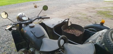 Hala kadar antika ayakta benzersiz eski motosiklet