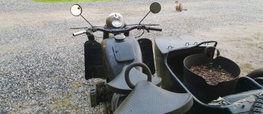 Hala kadar antika ayakta benzersiz eski motosiklet