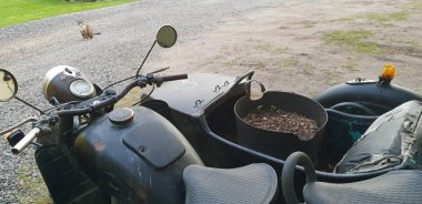 Hala kadar antika ayakta benzersiz eski motosiklet