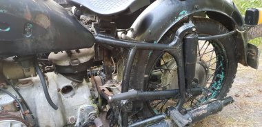 Hala kadar antika ayakta benzersiz eski motosiklet