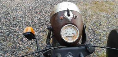 Hala kadar antika ayakta benzersiz eski motosiklet