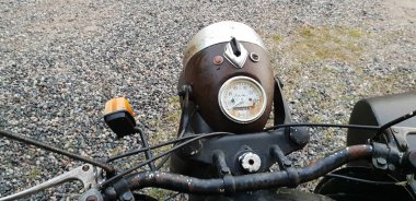 Hala kadar antika ayakta benzersiz eski motosiklet