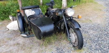 Hala kadar antika ayakta benzersiz eski motosiklet