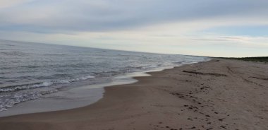 Baltık Denizi plaj sabah