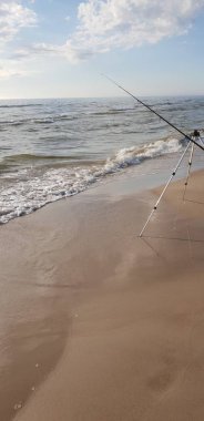 Baltık Denizi Beach balıkçılık çubuklar