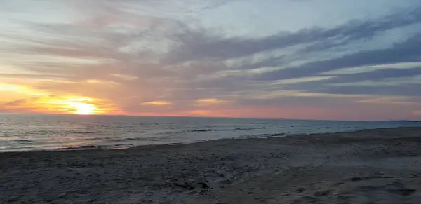Ostseestrand Küste Küste Bei Sonnenuntergang Sommerabend — Stockfoto