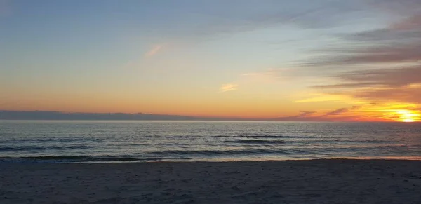 Mer Baltique Plage Bord Mer Littoral Coucher Soleil Soirée Été — Photo