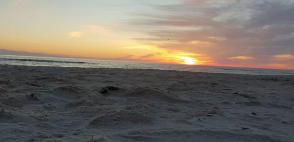 Mar Báltico Praia Litoral Litoral Durante Pôr Sol Noite Verão — Fotografia de Stock