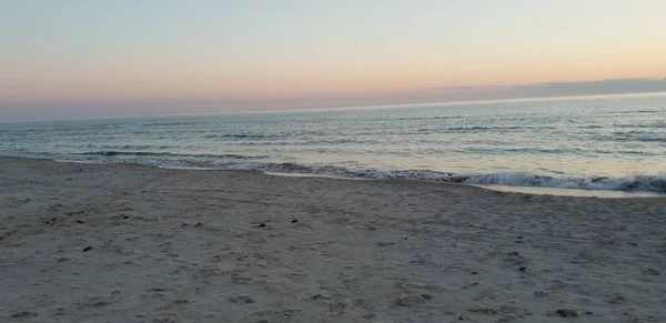 Playa Del Mar Báltico Playa Costa Durante Atardecer Noche Verano — Foto de Stock