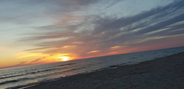 Baltic Sea Beach Seaside Coastline Sunset Summer Evening — Stock Photo, Image
