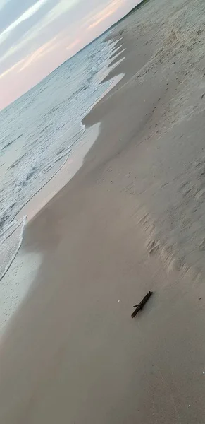 Playa Del Mar Báltico Playa Costa Durante Atardecer Noche Verano — Foto de Stock