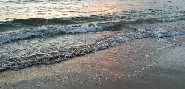 Mer Baltique Plage Bord Mer Littoral Coucher Soleil Soirée Été — Photo