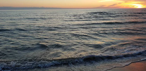 Playa Del Mar Báltico Playa Costa Durante Atardecer Verano Por — Foto de Stock