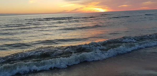 Playa Del Mar Báltico Playa Costa Durante Atardecer Verano Por — Foto de Stock