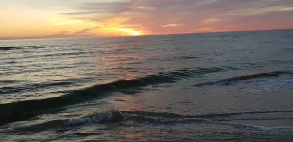 Playa Del Mar Báltico Playa Costa Durante Atardecer Verano Por —  Fotos de Stock