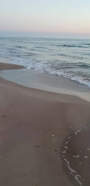 Mar Baltico Spiaggia Mare Costa Durante Tramonto Estate Sera — Foto Stock