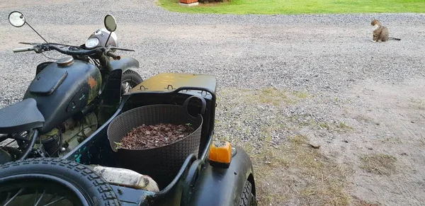 Hala kadar antika ayakta benzersiz eski motosiklet