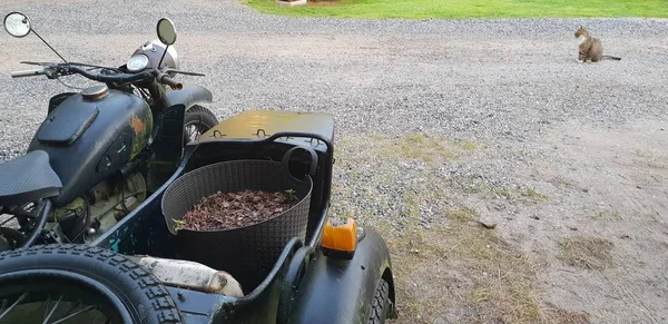 Hala kadar antika ayakta benzersiz eski motosiklet