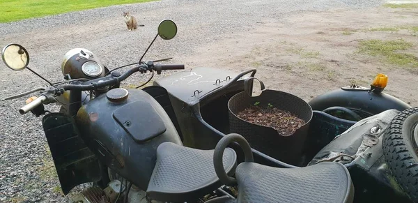 Hala kadar antika ayakta benzersiz eski motosiklet