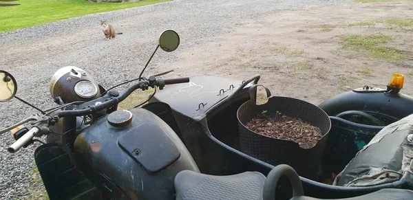 Hala kadar antika ayakta benzersiz eski motosiklet