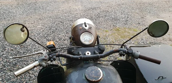 Unique Old Motorcycle Standing Still Antique — Stock Photo, Image