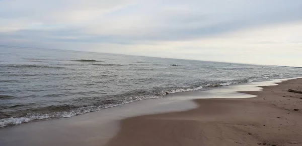 Spiaggia Del Mar Baltico Mattino — Foto Stock