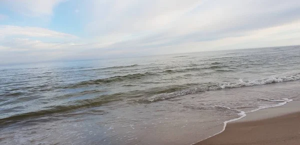 Spiaggia Del Mar Baltico Mattino — Foto Stock