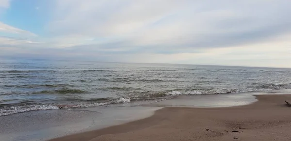 Spiaggia Del Mar Baltico Mattino — Foto Stock