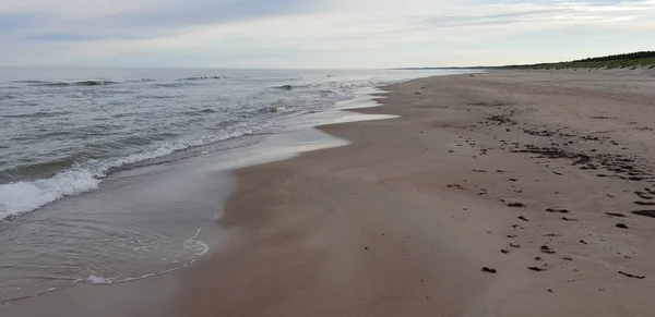 Plaży Nad Morzem Bałtyckim Godzinach Porannych — Zdjęcie stockowe