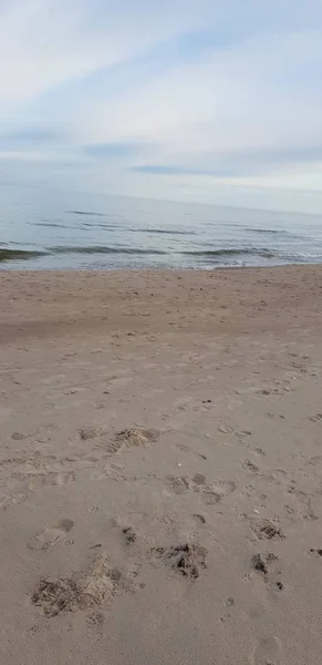 Baltische Zee Strand Ochtend — Stockfoto