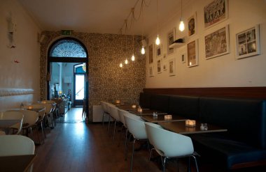 iç Royale Cafe, Chiado bölgesi, Lisbon, Portekiz