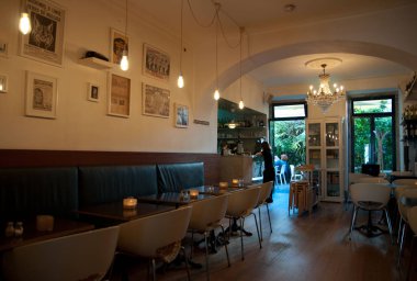 iç Royale Cafe, Chiado bölgesi, Lisbon, Portekiz