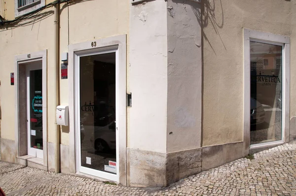 Εξωτερικό Του Δημοφιλή Μπύρα Μπαρ Cerveteca Λισαβόνα Πορτογαλία — Φωτογραφία Αρχείου
