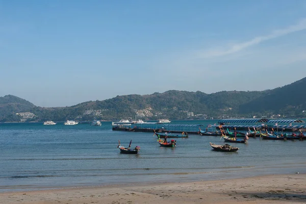 Phuket Patong Enero 2019 Cruceros Barcos Pesca Están Muelle Asia — Foto de Stock