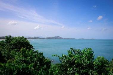 Deniz manzaralı parlak denizde gelin Chaweng, Koh Samui, Tayland.