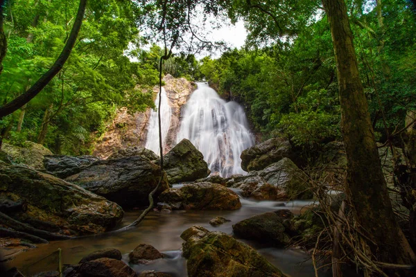 Namaung Wasserfall Landschaft Auf Koh Samui Thailand — Stockfoto