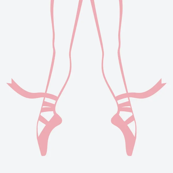 Dansende ballerina op pointe — Stockvector